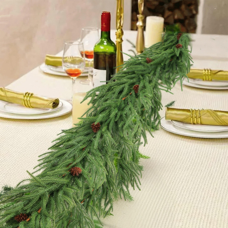 Rattan Plant Basket - Guirlanda de árvores de Natal com
