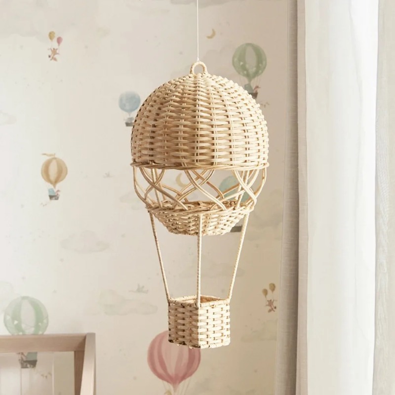 Rattan Plant Basket - Cesta Suspensa de Balão de Ar