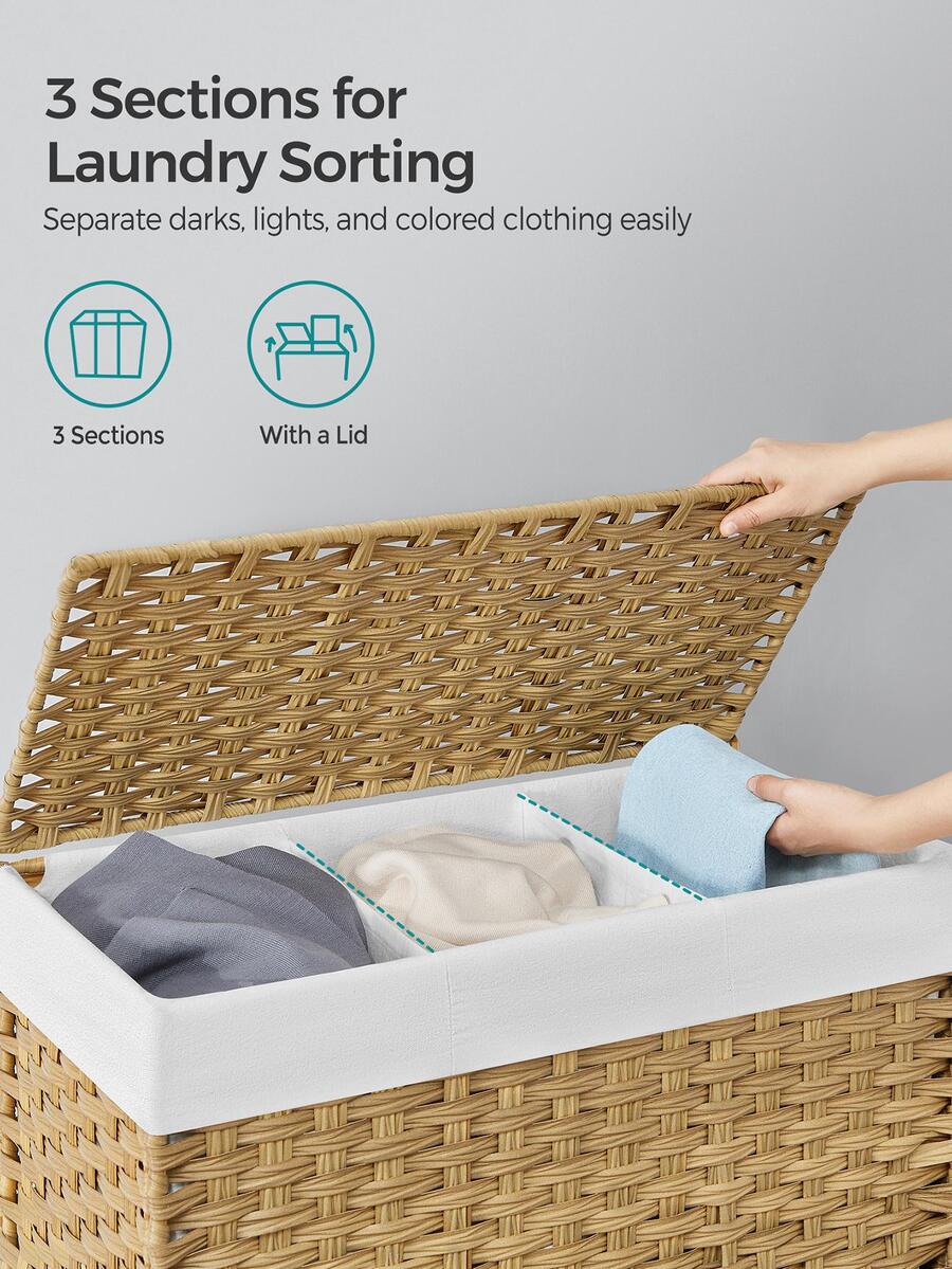 Cesto de roupa suja com tampa, - Rattan Plant Basket avaliação e preço