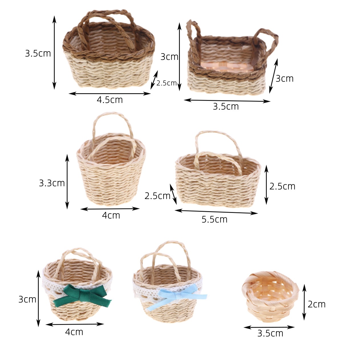 1pc casa de bonecas tecido à m - Rattan Plant Basket avaliação e preço