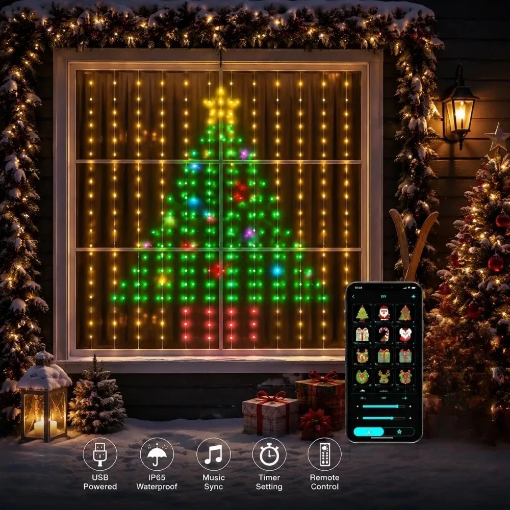 Cortina de Luzes LED de Natal  - Home Decor Free App avaliação e preço