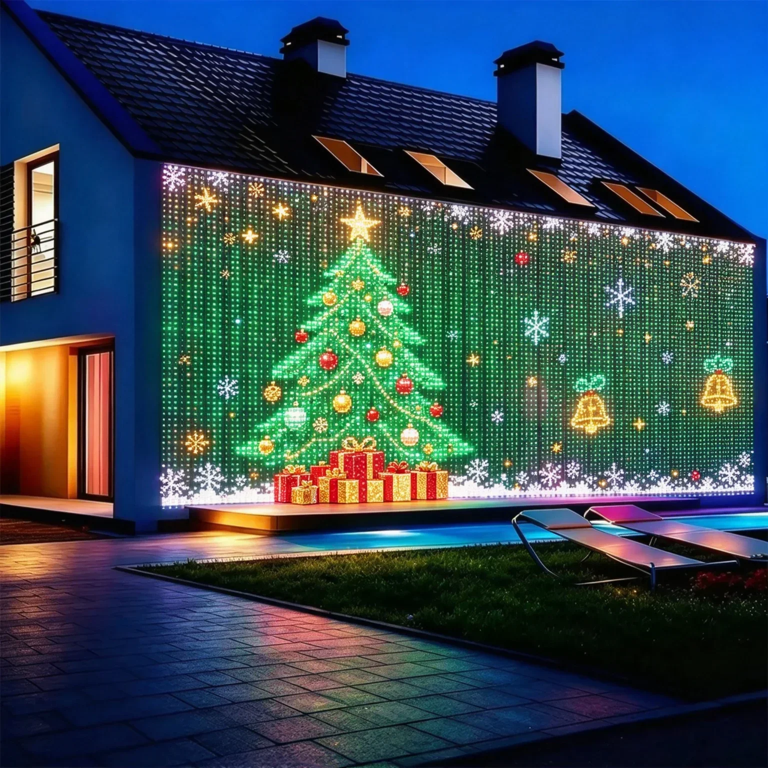 Cortina de Luz LED para Natal  - Home Decor Free App avaliação e preço