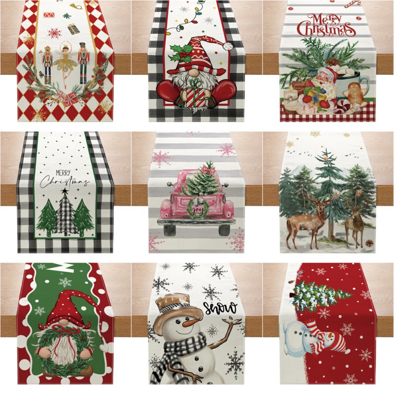 Linho Natal Mesa Runner, New X - Linen Table Runner avaliação e preço