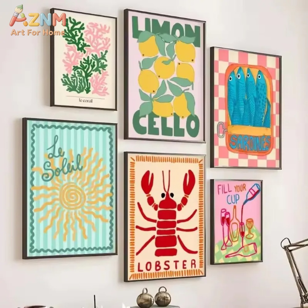 AZNM Quadro Decorativo de Pare - Home Decor Y2K avaliação e preço