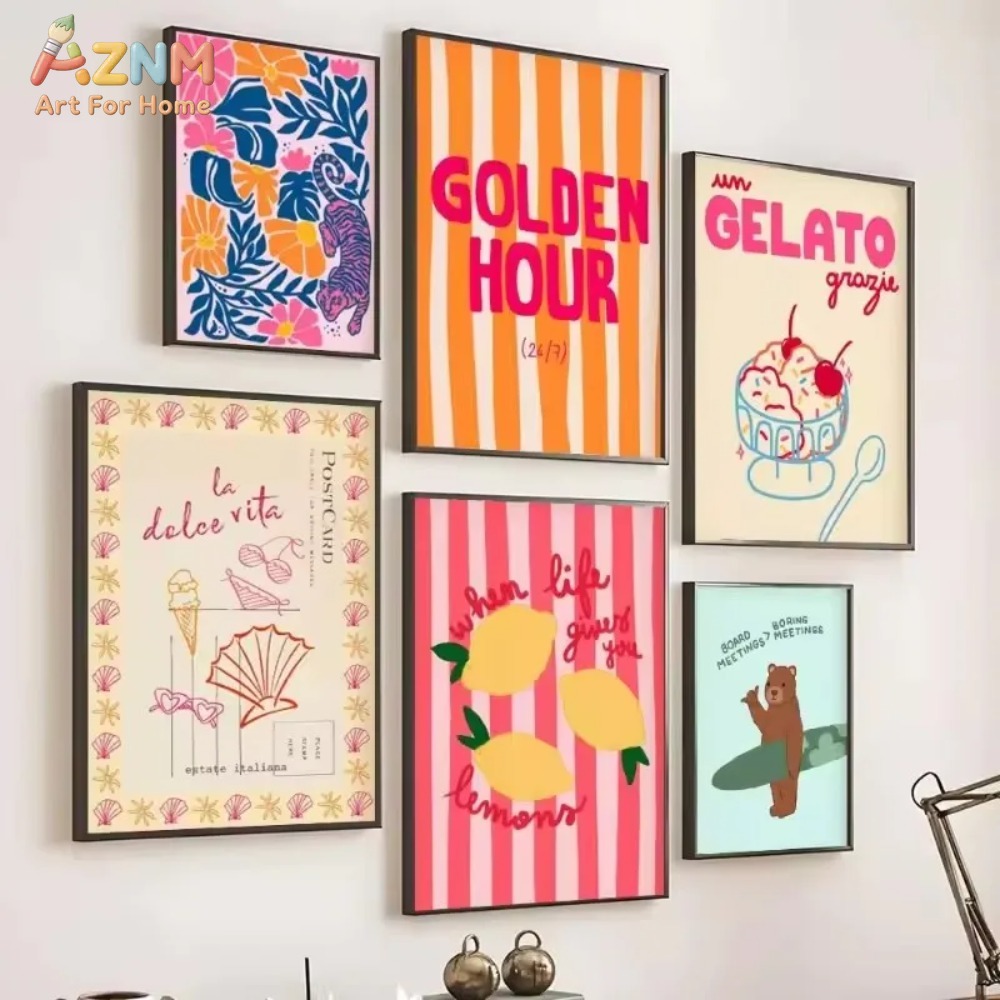 AZNM Quadro Decorativo de Pare - Home Decor Y2K avaliação e preço