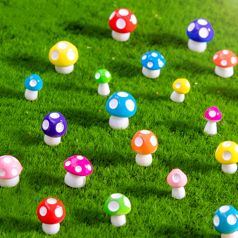 20 pçs mini cogumelo resina es - Home Decor Za avaliação e preço