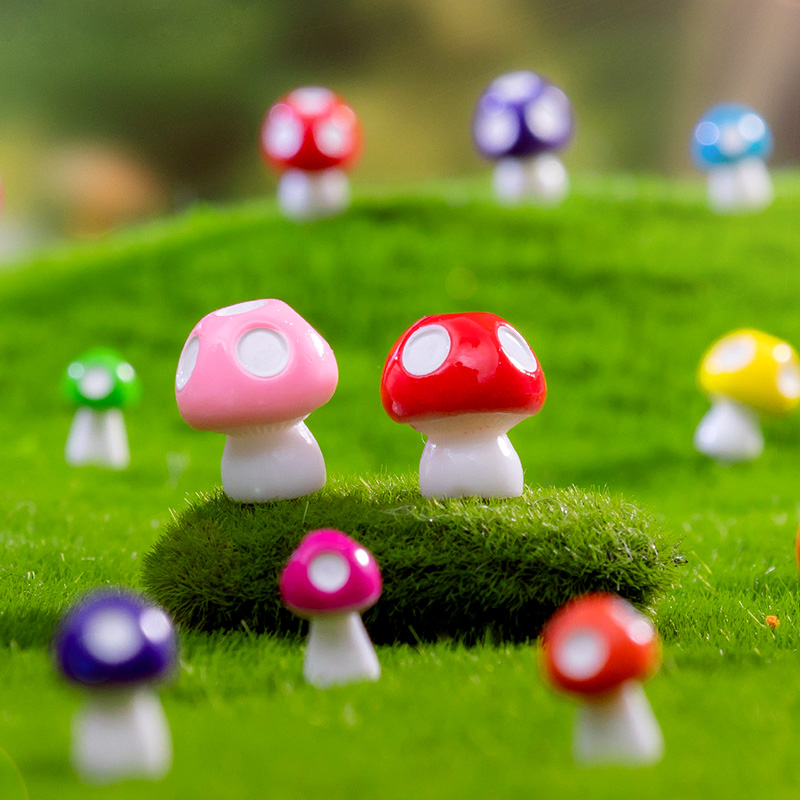 20 pçs mini cogumelo resina es - Home Decor Za avaliação e preço