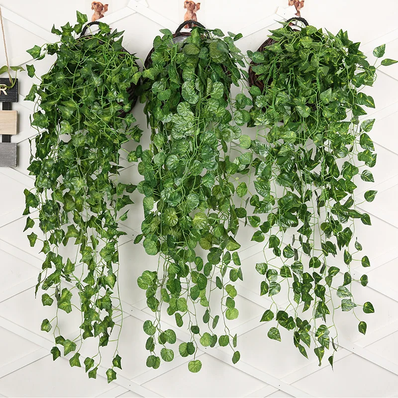 90cm artificial verde rabanete - Rattan Plant Basket avaliação e preço