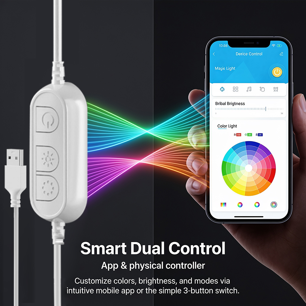 Fita de Luz Neon RGB de 5M com - Home Decor Free App avaliação e preço
